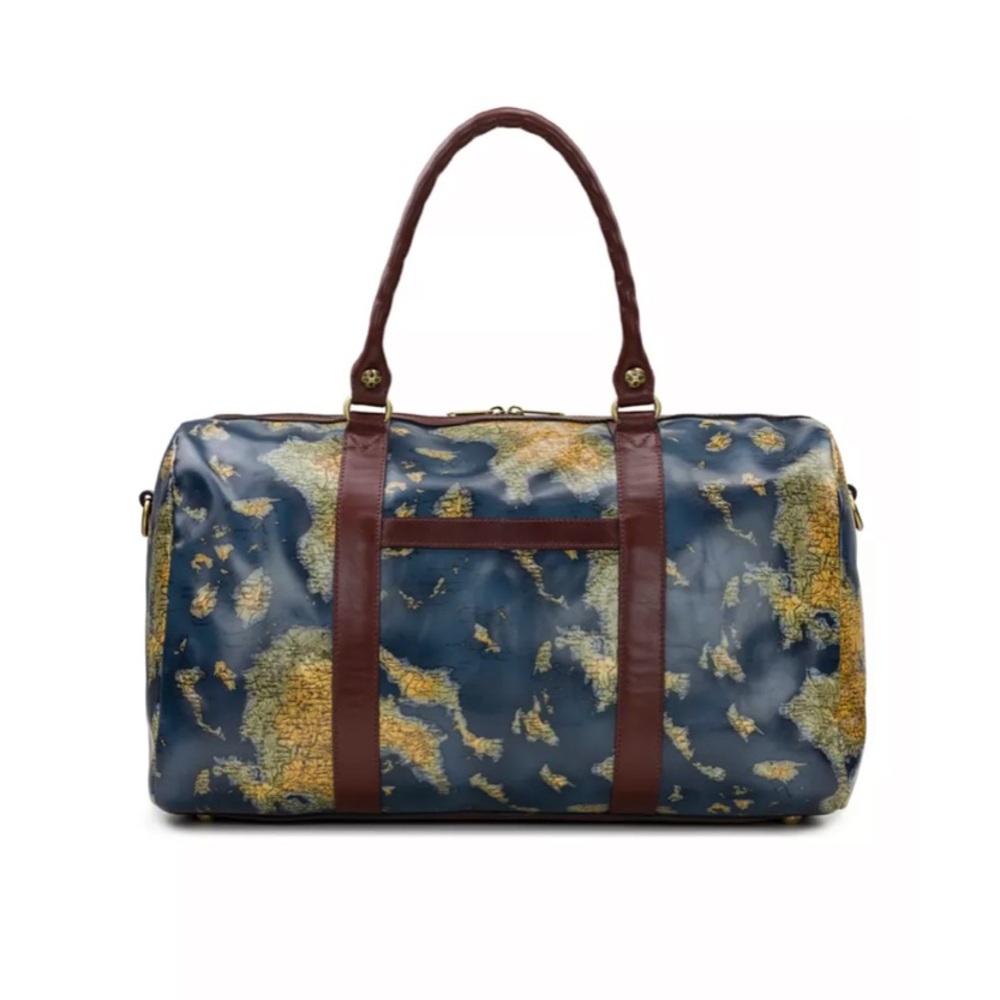 Patricia Nash Milano Weekender Duffel in Greek Map print - Picture 3 of 11